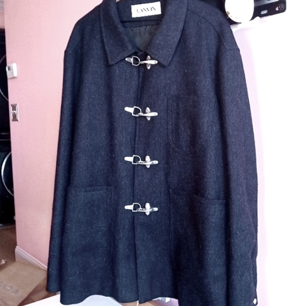 Lanvin Wool Fireman's Jacket in Midnight Blue